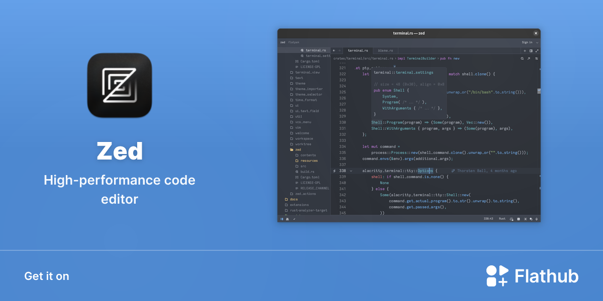 Install Zed on Linux | Flathub