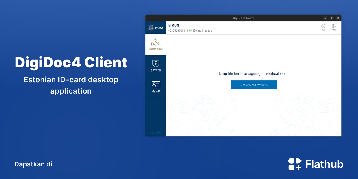 Memasang DigiDoc4 Client di Linux | Flathub