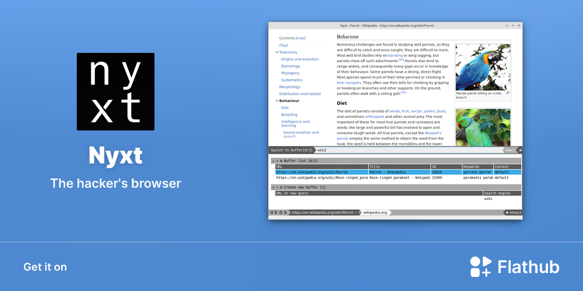 Install Nyxt on Linux | Flathub