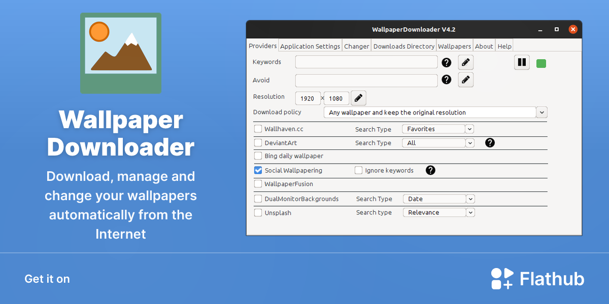 Install Wallpaper Downloader on Linux | Flathub