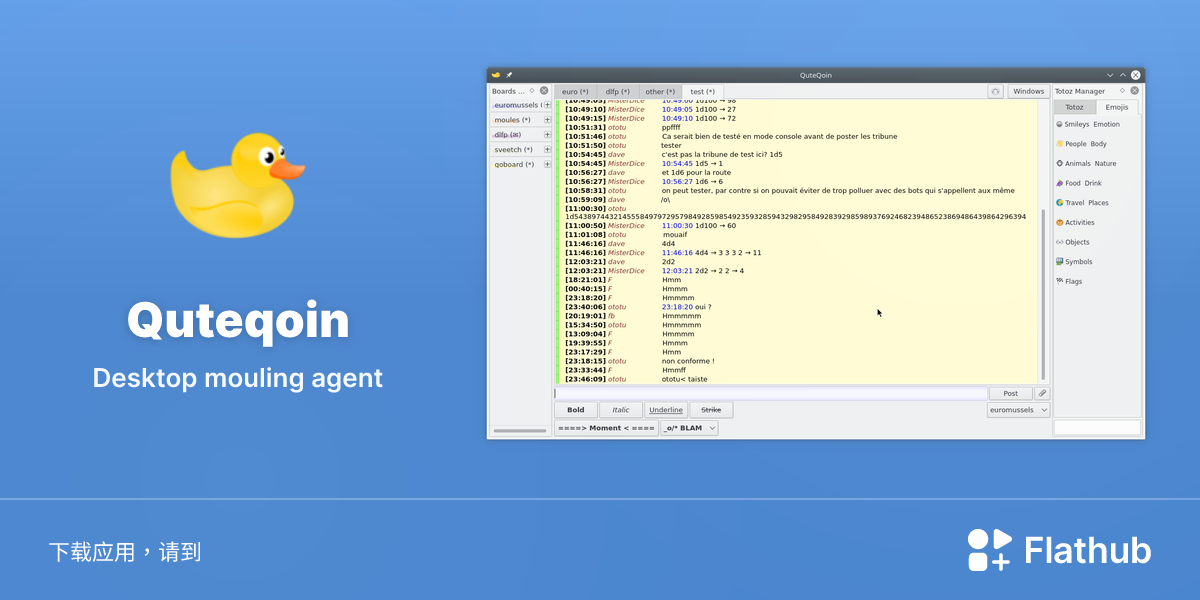 在 Linux 上安装 Quteqoin | Flathub