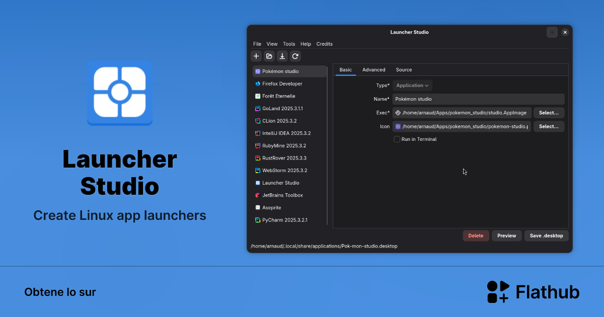 Installar Launcher Studio sur Linux | Flathub