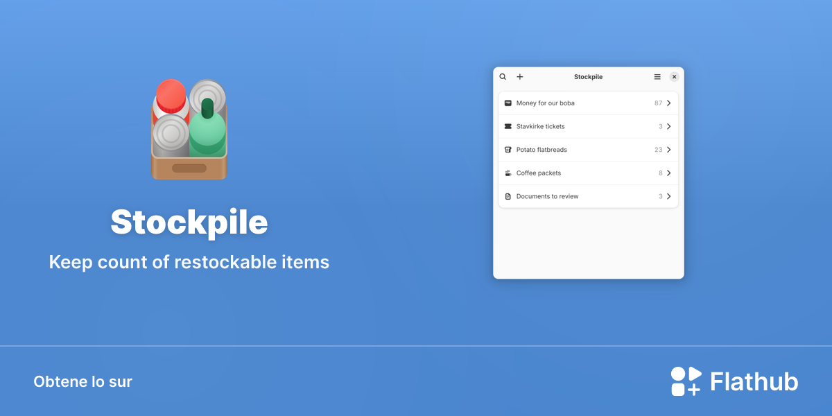 Installar Stockpile sur Linux | Flathub