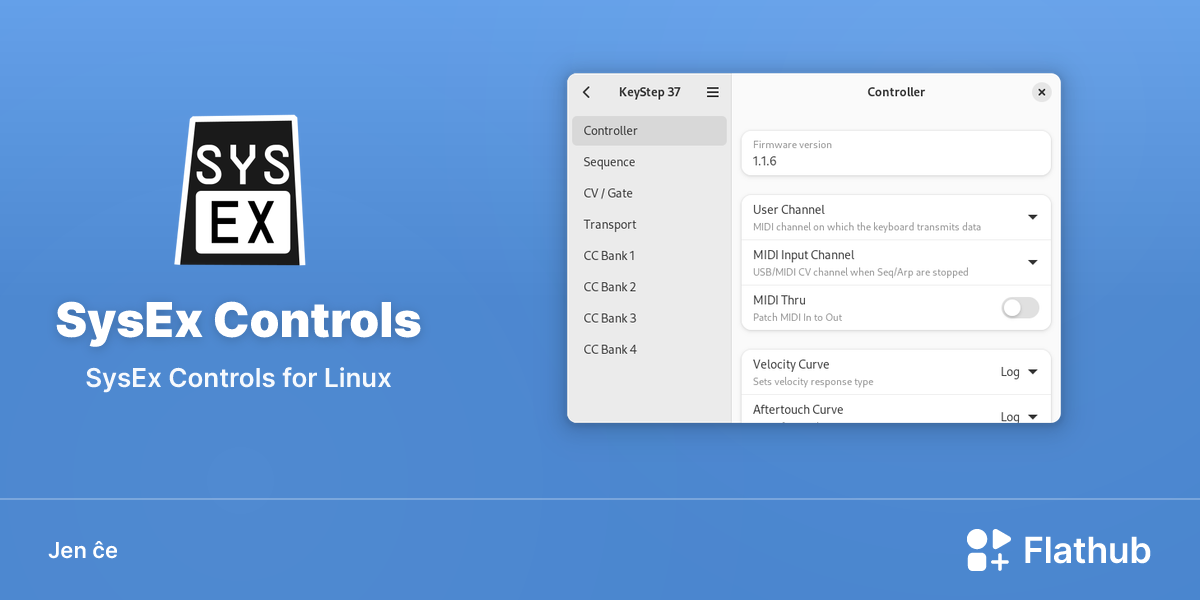Instali SysEx Controls sur Linux | Flathub