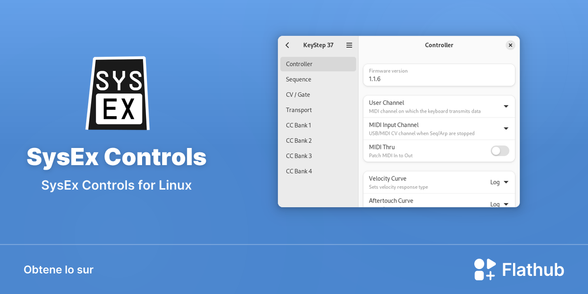 Installar SysEx Controls sur Linux | Flathub