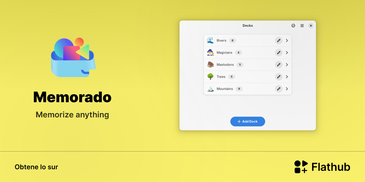 Installar Memorado sur Linux | Flathub