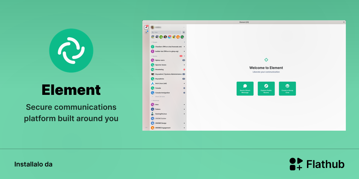 Installa Element su Linux | Flathub