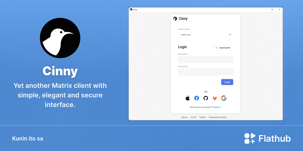 I-install ang Cinny sa Linux | Flathub