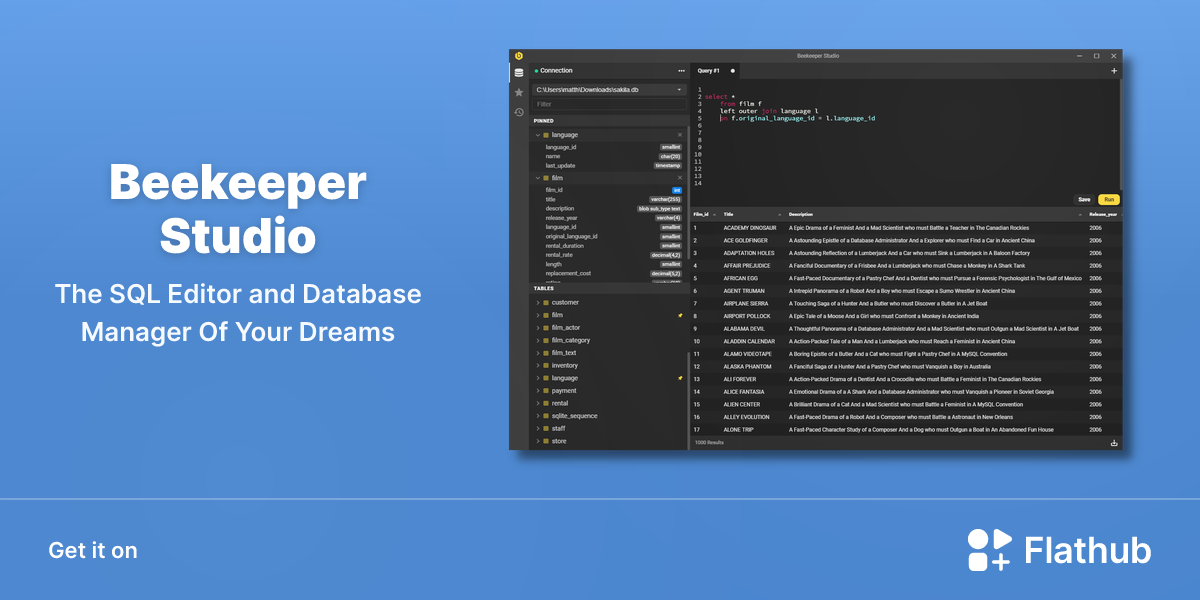 Install Beekeeper Studio on Linux | Flathub