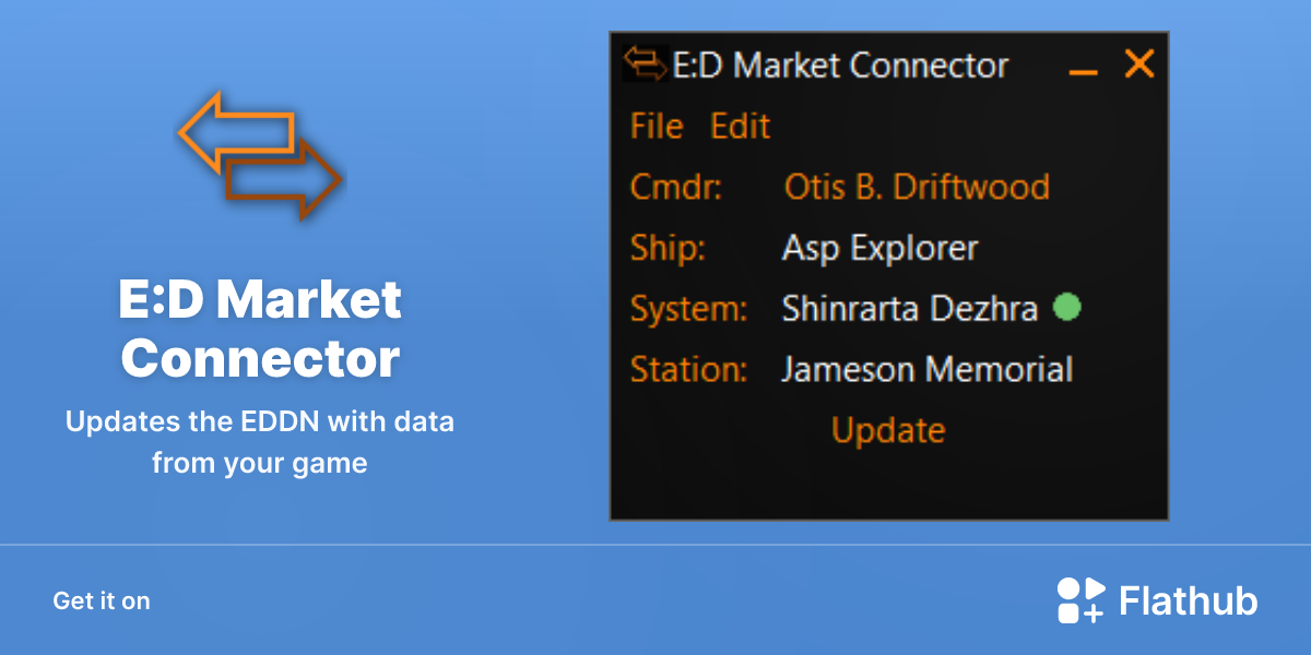 Install E:D Market Connector on Linux | Flathub