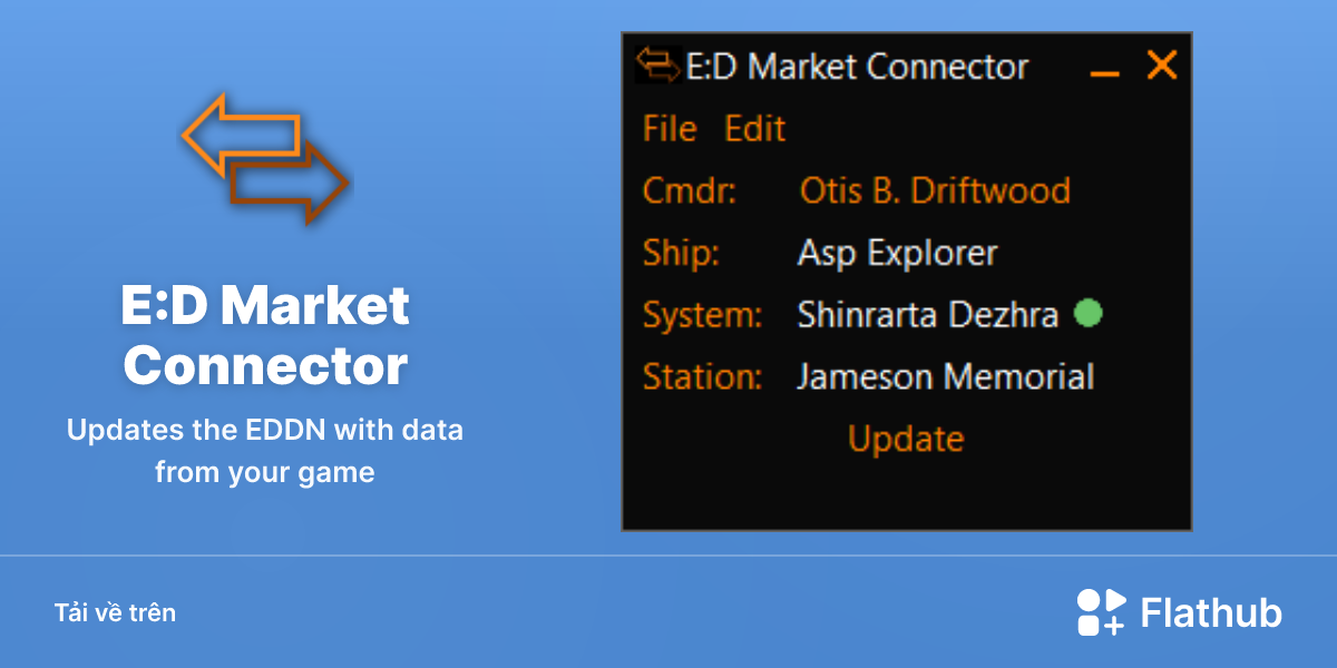 Cài đặt E:D Market Connector trên Linux | Flathub