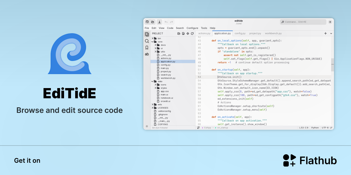 Install EdiTidE on Linux | Flathub