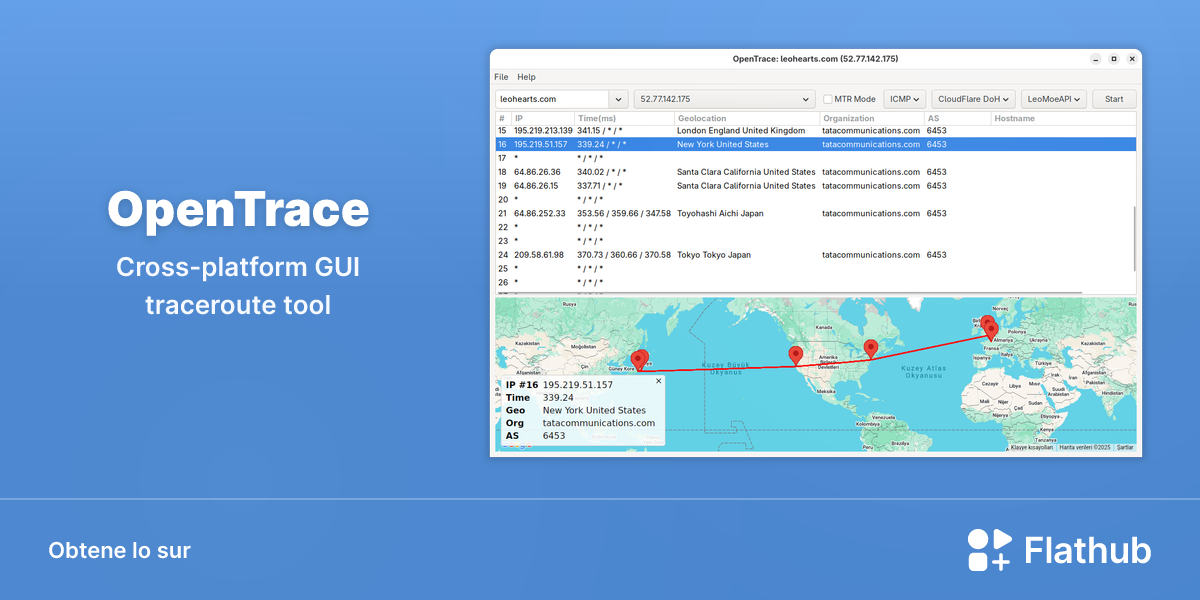 Installar OpenTrace sur Linux | Flathub