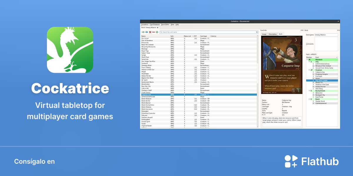 Instalar Cockatrice en Linux | Flathub