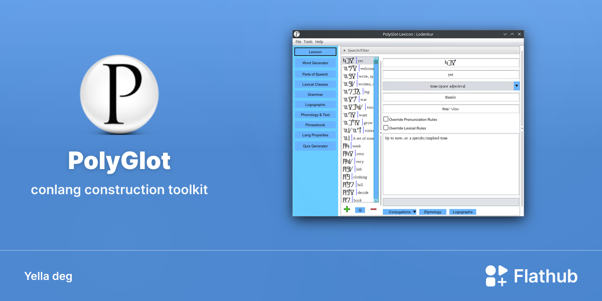Asebded n PolyGlot ɣef Linux | Flathub