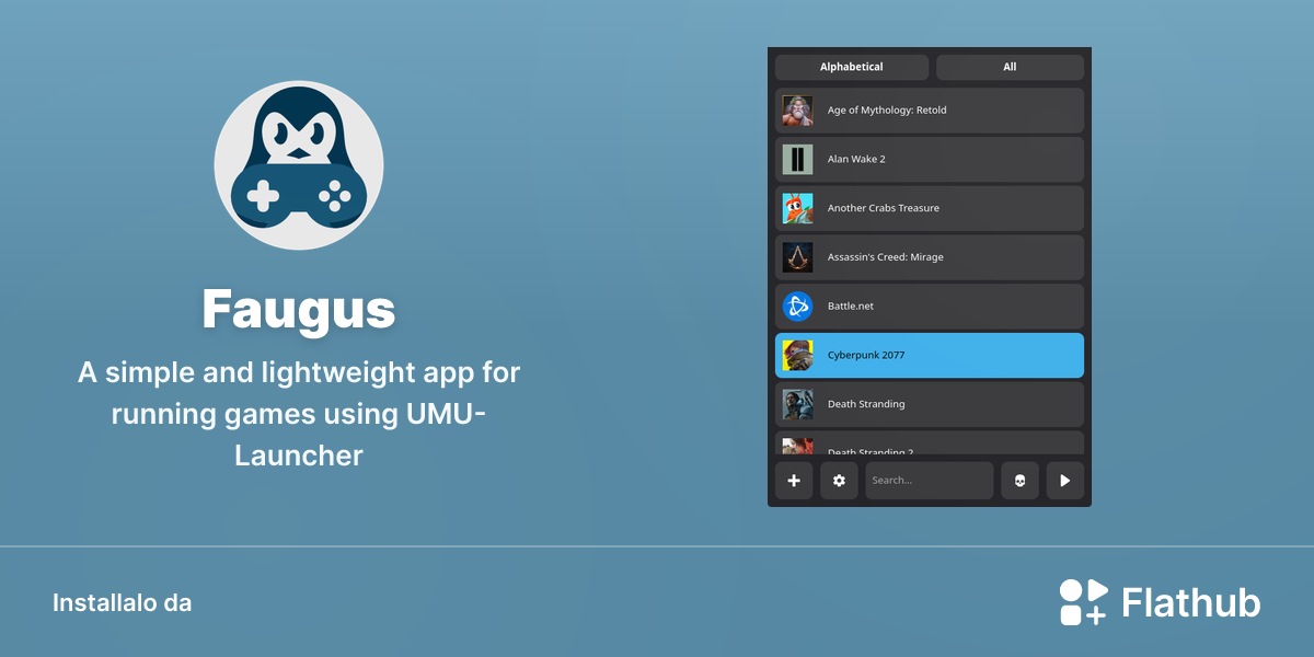 Installa Faugus Launcher su Linux | Flathub