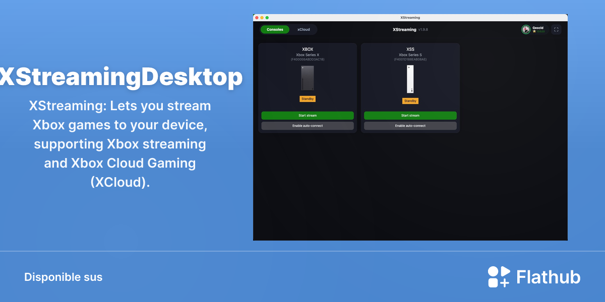 Installar XStreamingDesktop sus Linux | Flathub