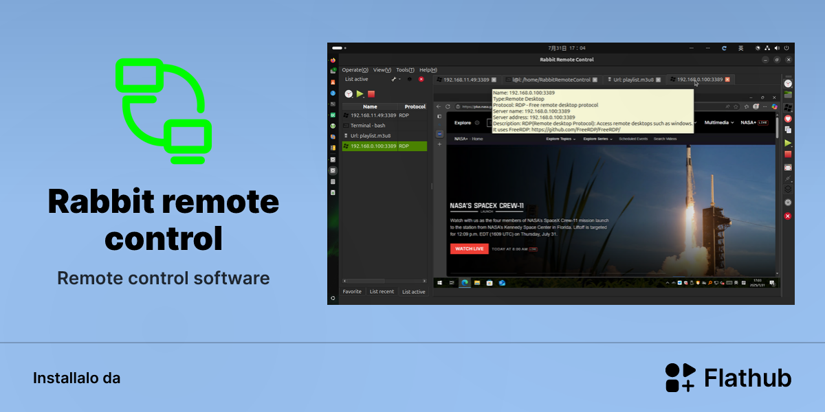 Installa Rabbit remote control su Linux | Flathub