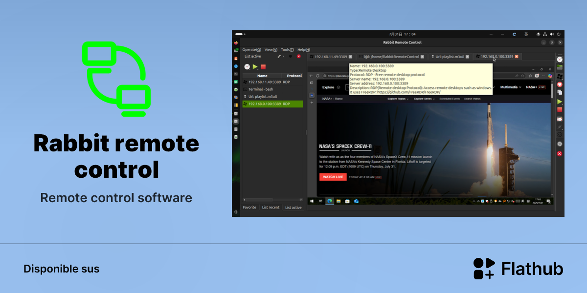 Installar Rabbit remote control sus Linux | Flathub