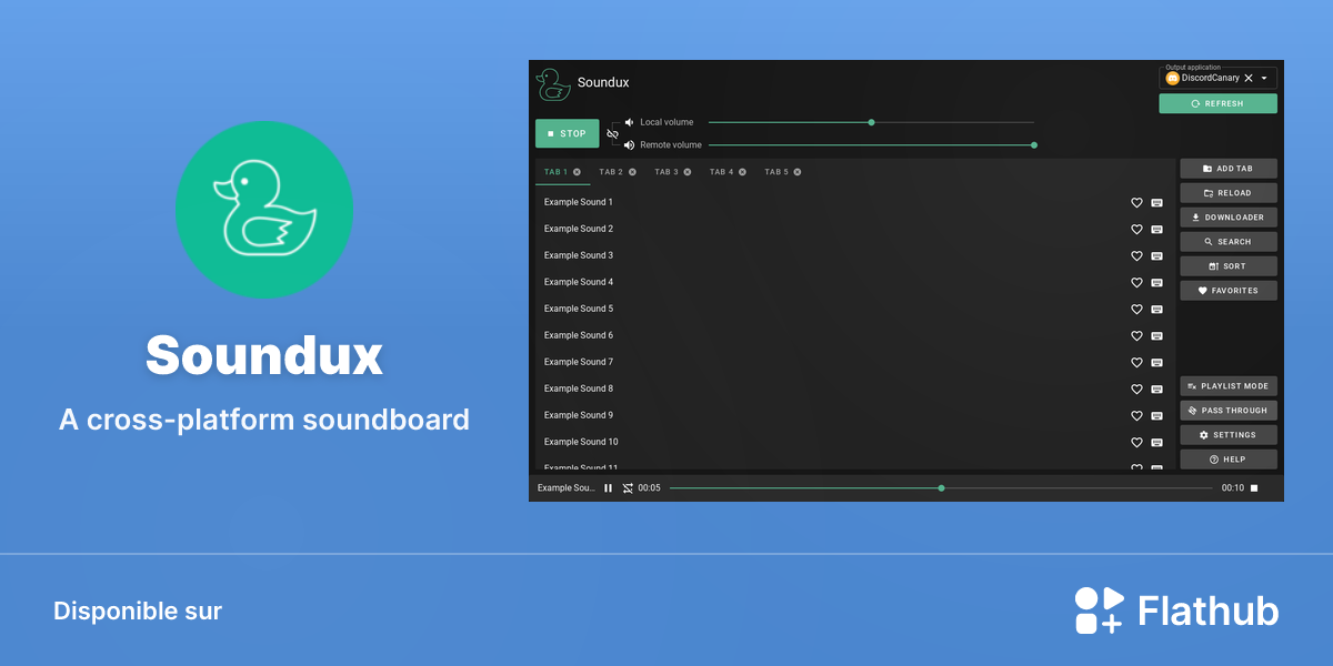 Installer Soundux sur Linux | Flathub