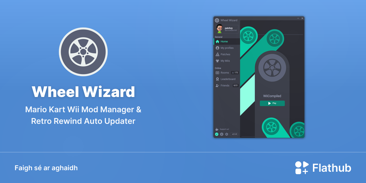 Suiteáil Wheel Wizard ar Linux | Flathub