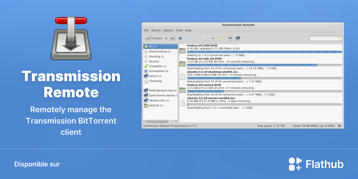 Installer Transmission Remote sur Linux | Flathub