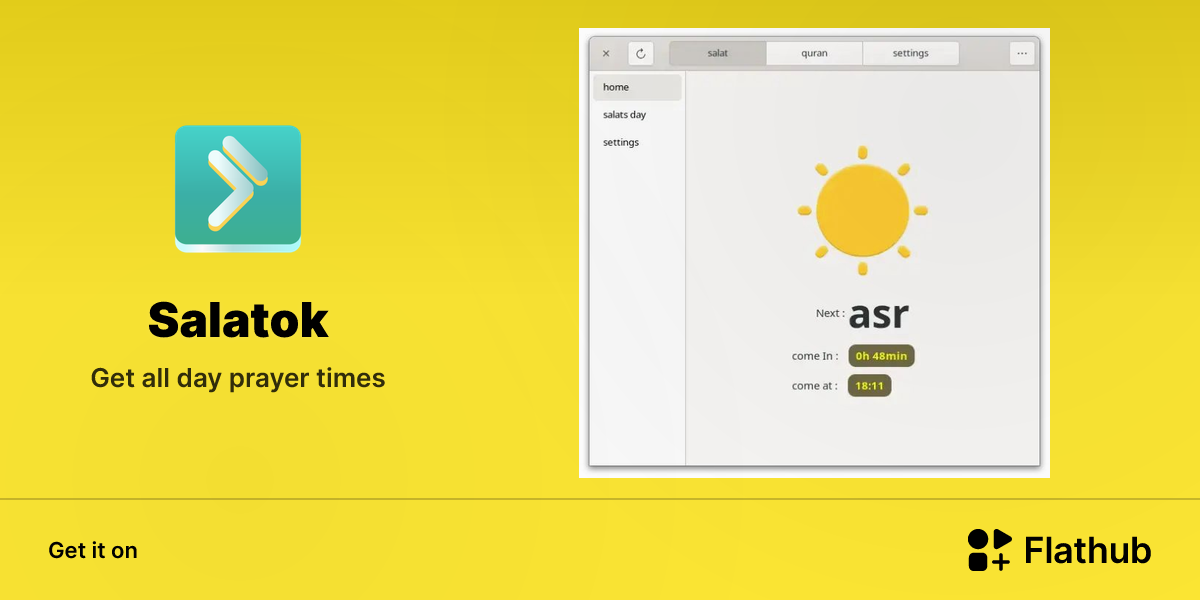 Install Salatok on Linux | Flathub