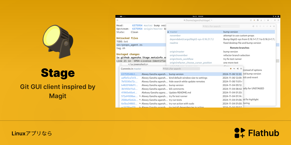 StageをLinuxにインストール | Flathub