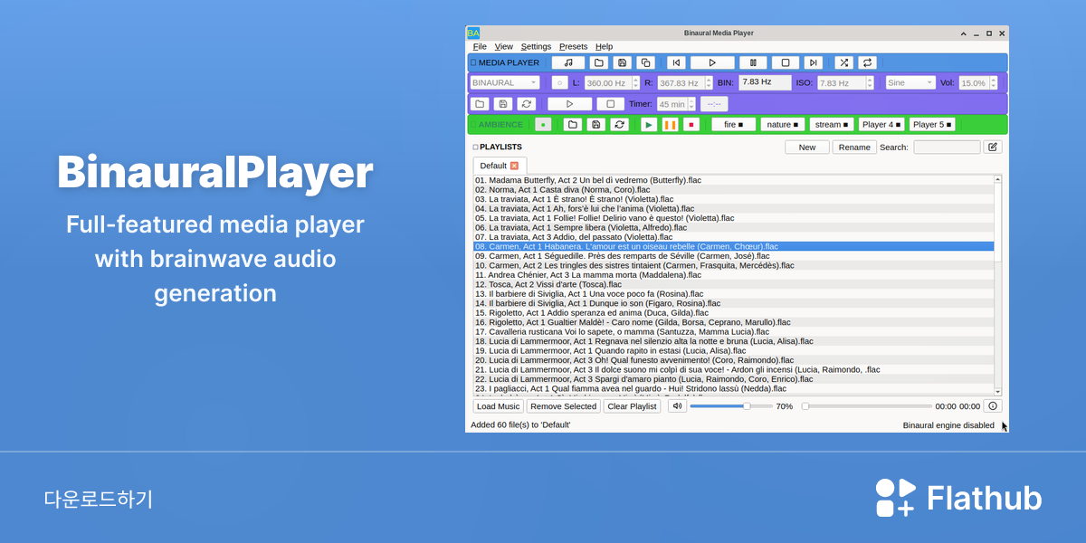 Install BinauralPlayer on Linux | Flathub