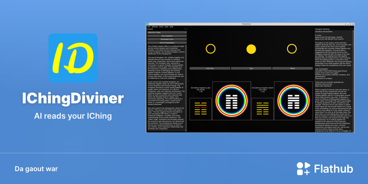Staliañ IChingDiviner war Linux | Flathub