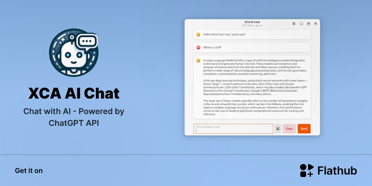 Install XCA AI Chat on Linux | Flathub