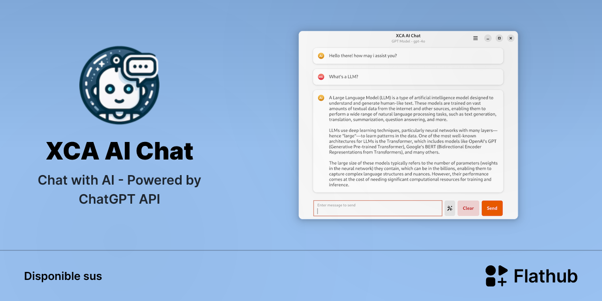 Installar XCA AI Chat sus Linux | Flathub