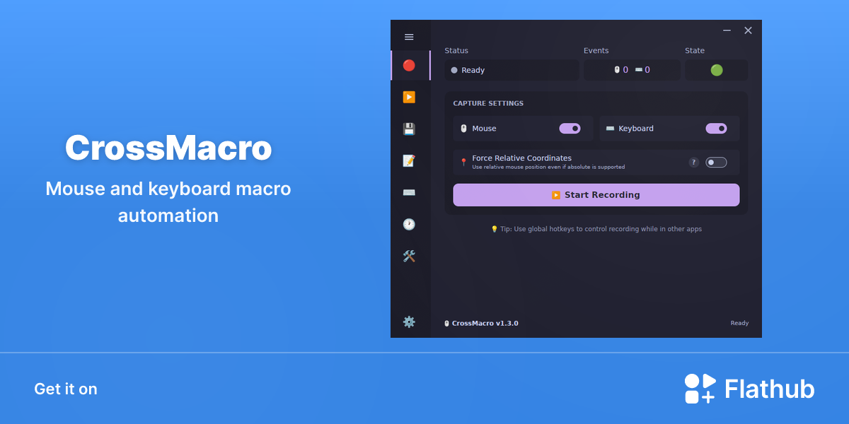 Install CrossMacro on Linux | Flathub