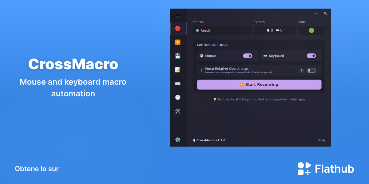 Installar CrossMacro sur Linux | Flathub
