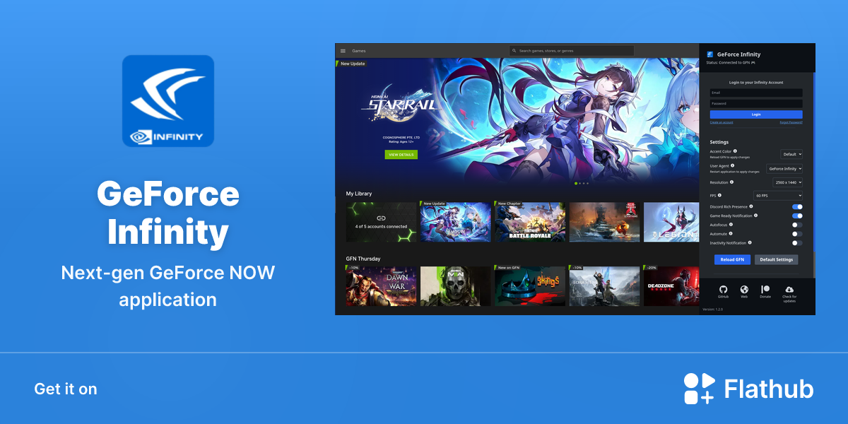 Install GeForce Infinity on Linux | Flathub