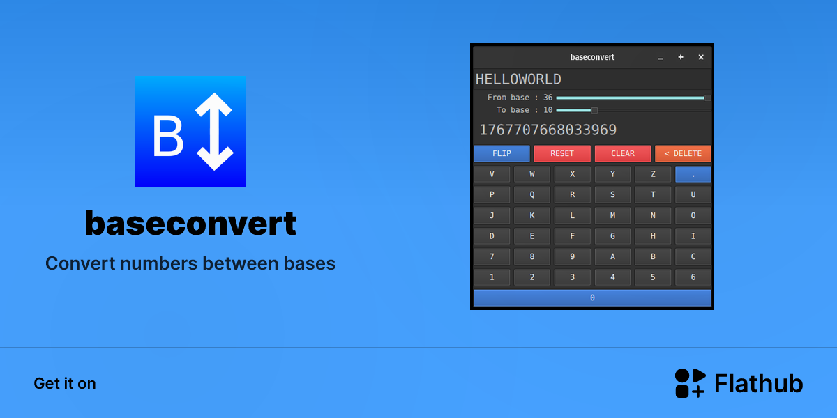 Install baseconvert on Linux | Flathub