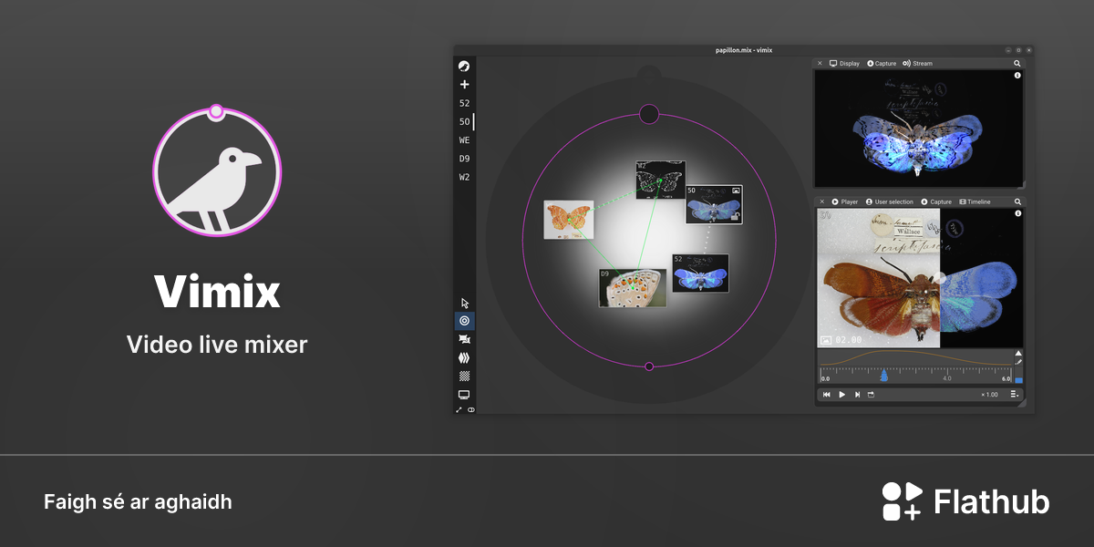 Suiteáil Vimix ar Linux | Flathub