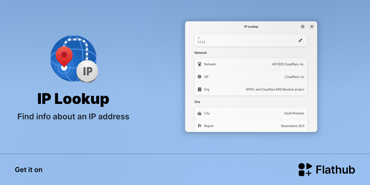 Install IP Lookup on Linux | Flathub