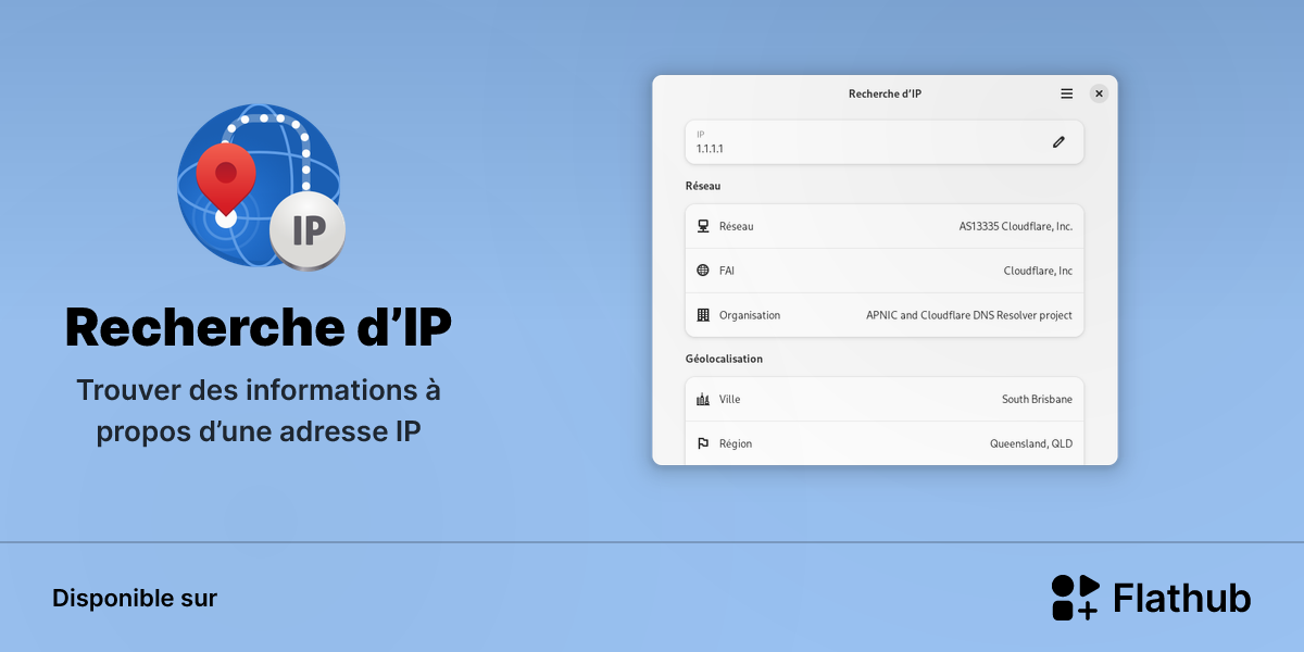 Installer Recherche d’IP sur Linux | Flathub