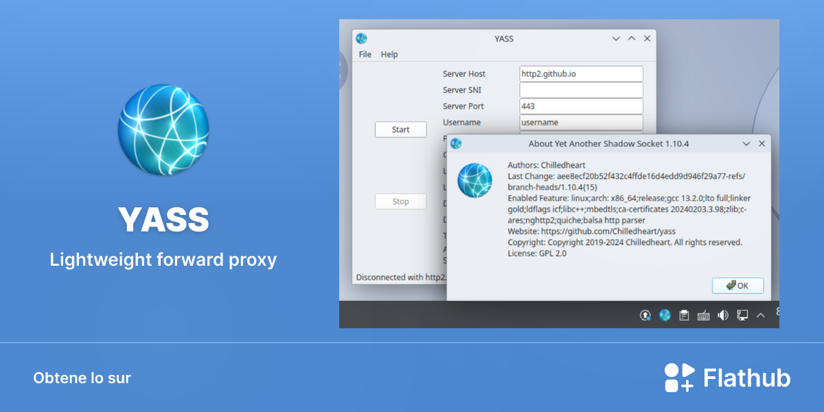 Installar YASS sur Linux | Flathub
