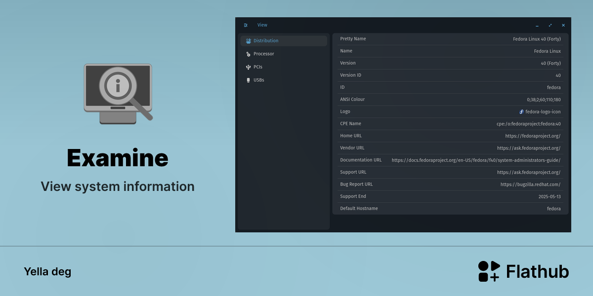 Asebded n Examine ɣef Linux | Flathub