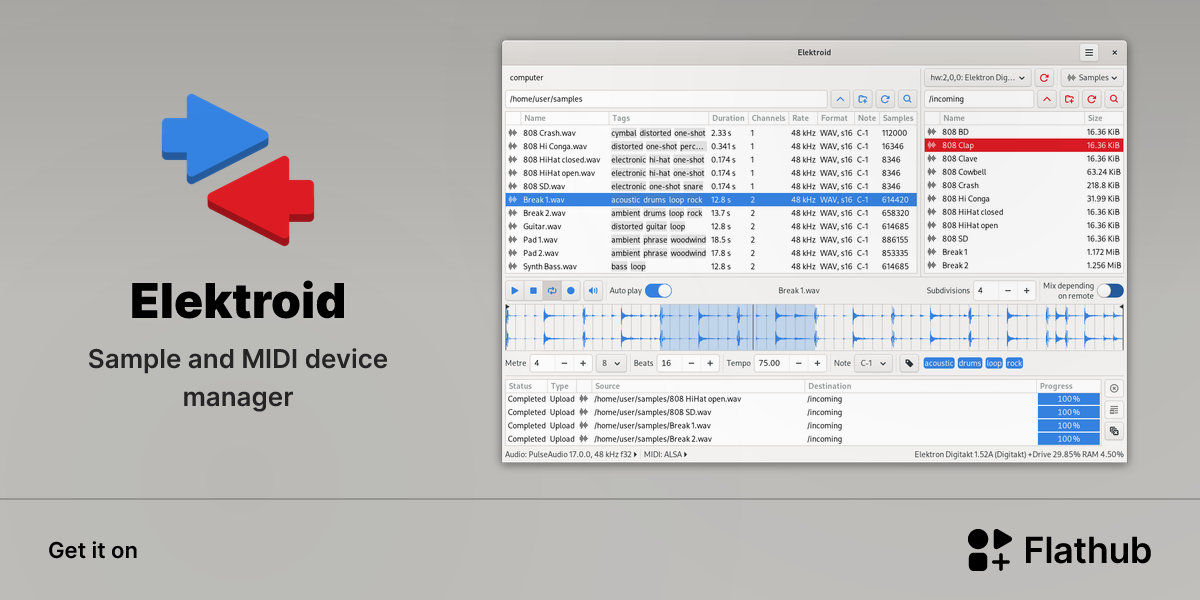 Install Elektroid on Linux | Flathub