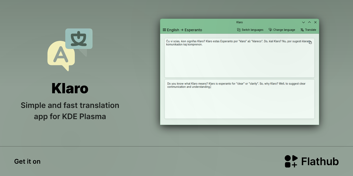 Install Klaro on Linux | Flathub