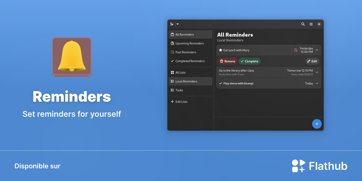 Installer Reminders sur Linux | Flathub