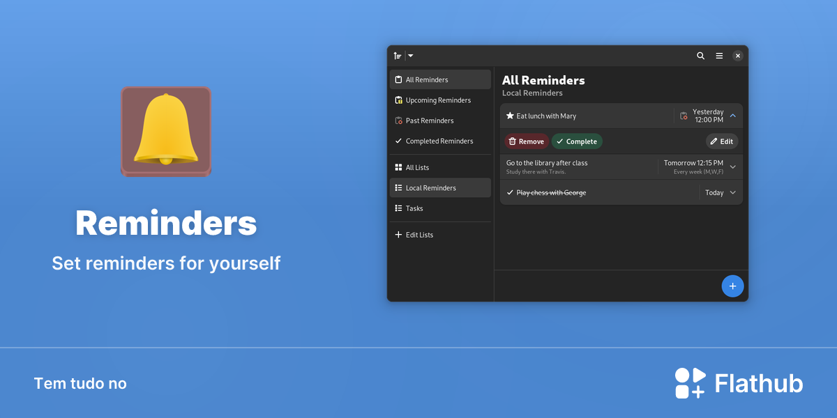 Instalar Reminders no Linux | Flathub