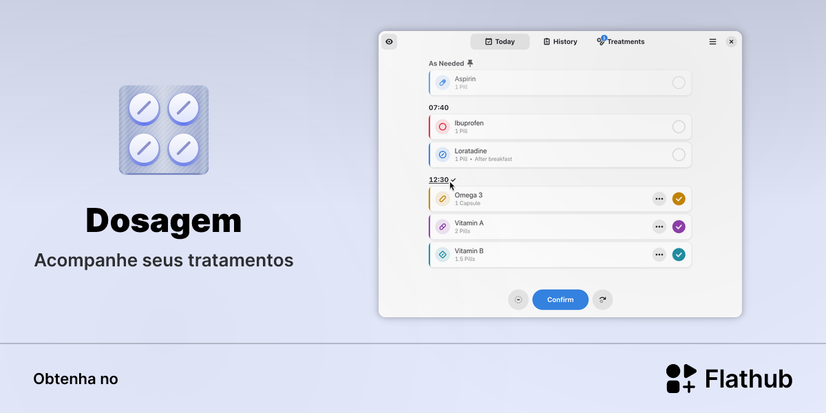 Instalar Dosagem no Linux | Flathub