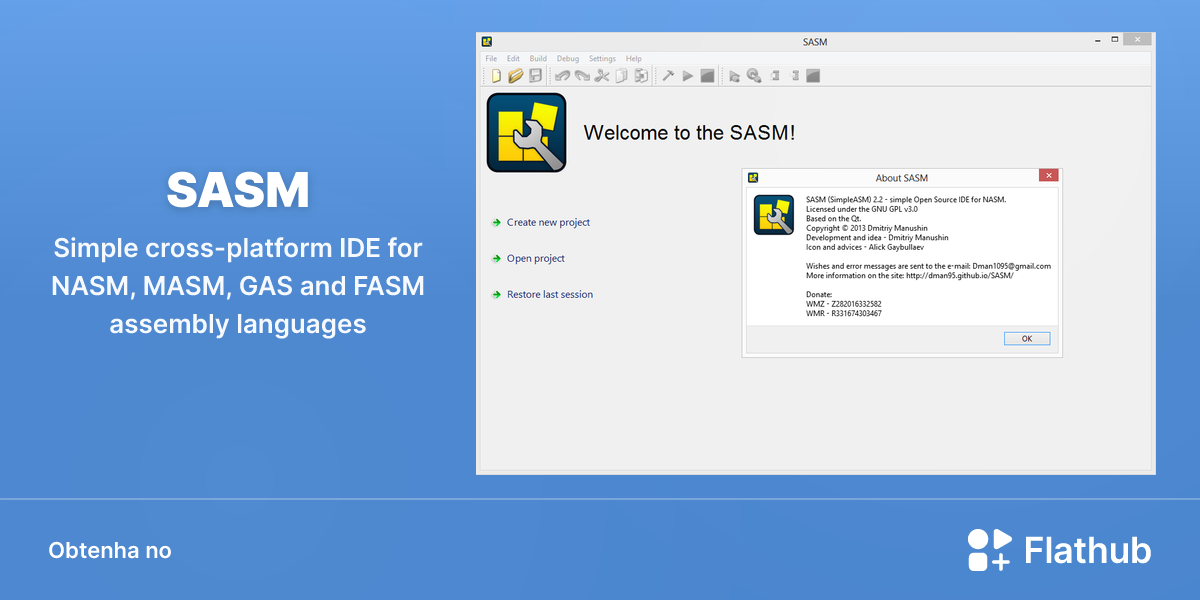 Instalar SASM no Linux | Flathub