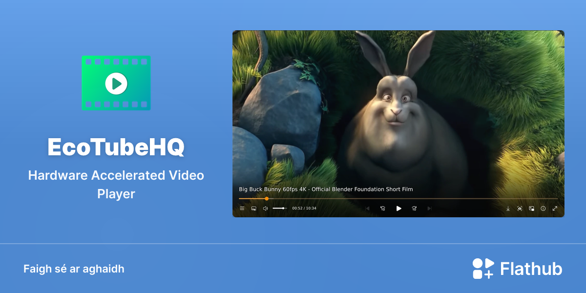 Suiteáil EcoTubeHQ ar Linux | Flathub