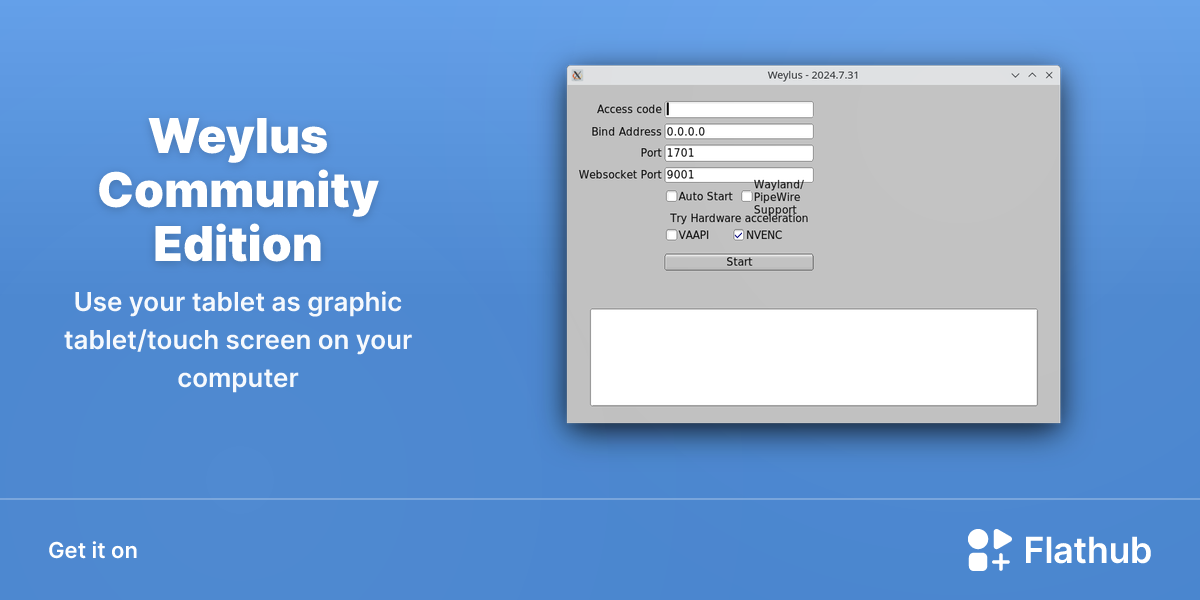 Install Weylus Community Edition on Linux | Flathub