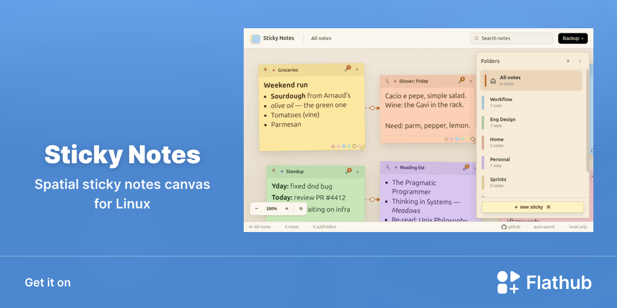 Install Sticky Notes on Linux | Flathub